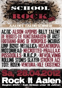 Flyer - School Of Rock 2012