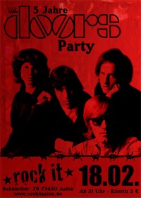 Flyer - 5 Jahre THE DOORS PARTY in Aalen