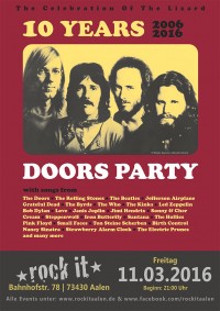 Flyer - 10 Jahre The Doors Party