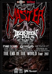 Flyer - Master, Discreation, Leave Scars, Grimgod & Redsphere