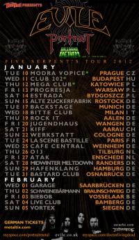 Flyer - EVILE + Portrait + Dr. Living Dead + Pissdolls